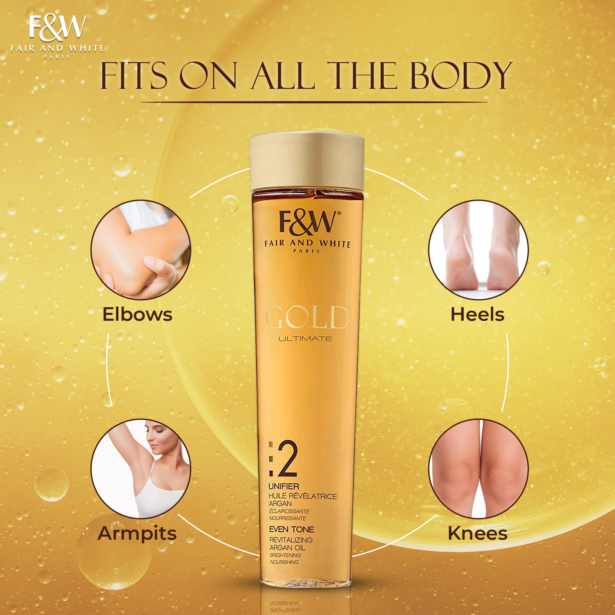 Fair and White 2: Gold Revitalizing Argan Oil  200ml / 6.76 fl. oz - Image 5