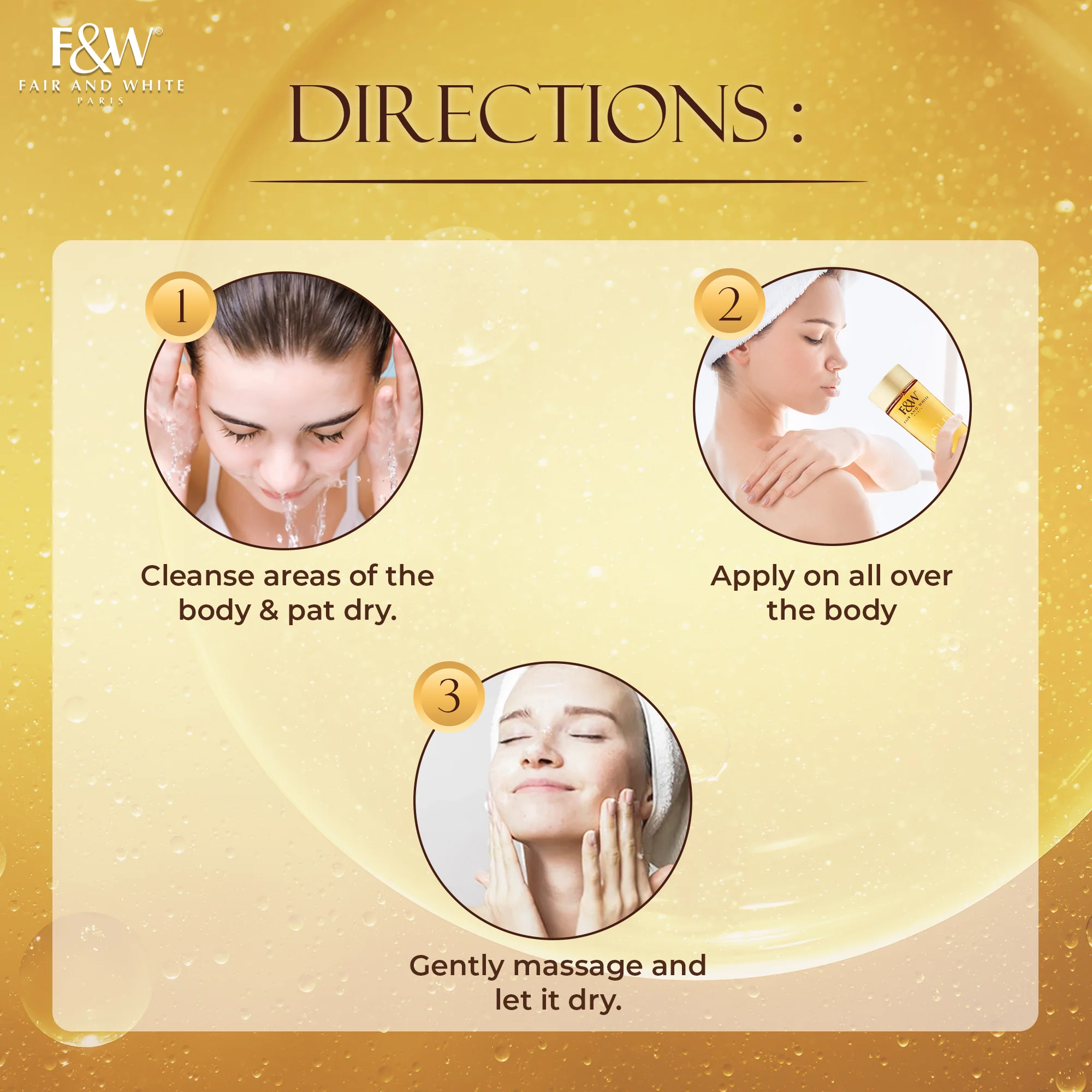 Fair and White 2: Gold Revitalizing Argan Oil  200ml / 6.76 fl. oz - Image 6