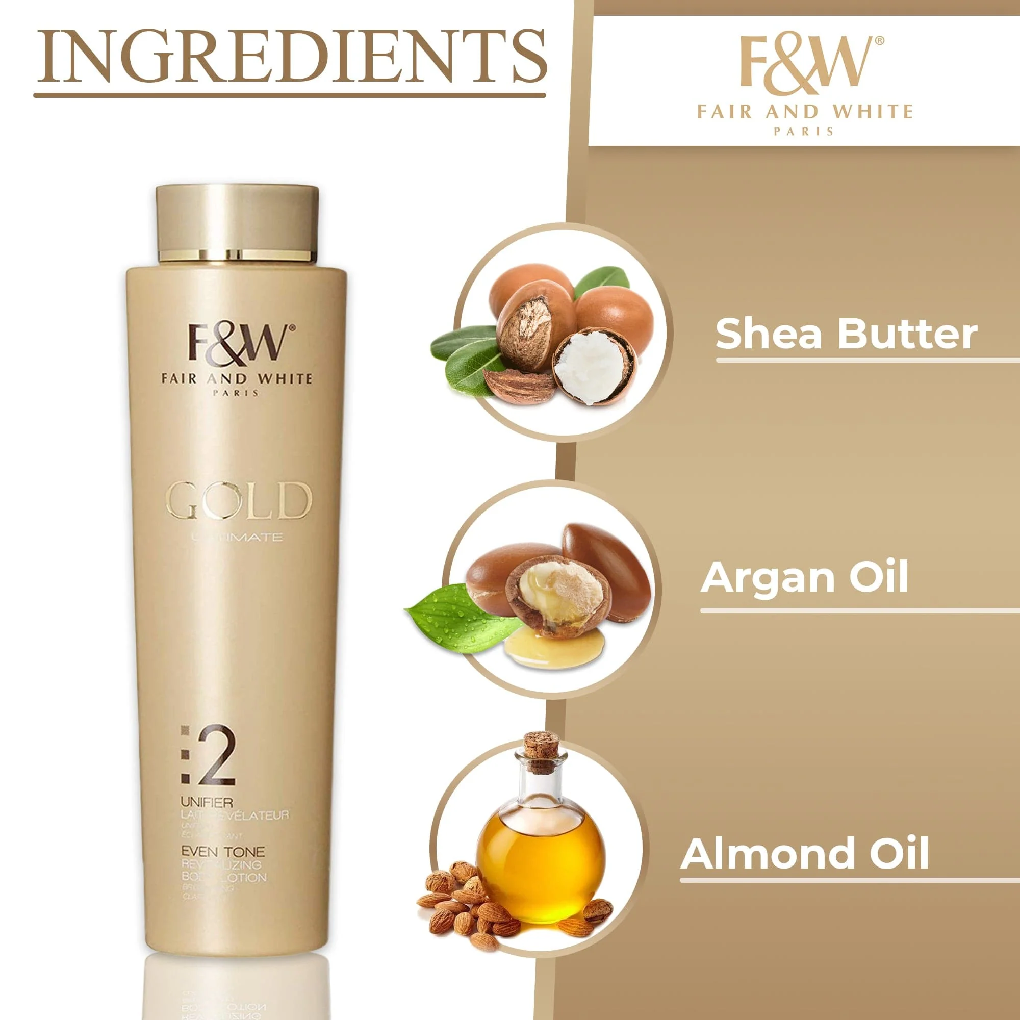 Fair And White 2: Gold Revitalizing Body Lotion  500ml / 17.6 fl. oz - Image 4