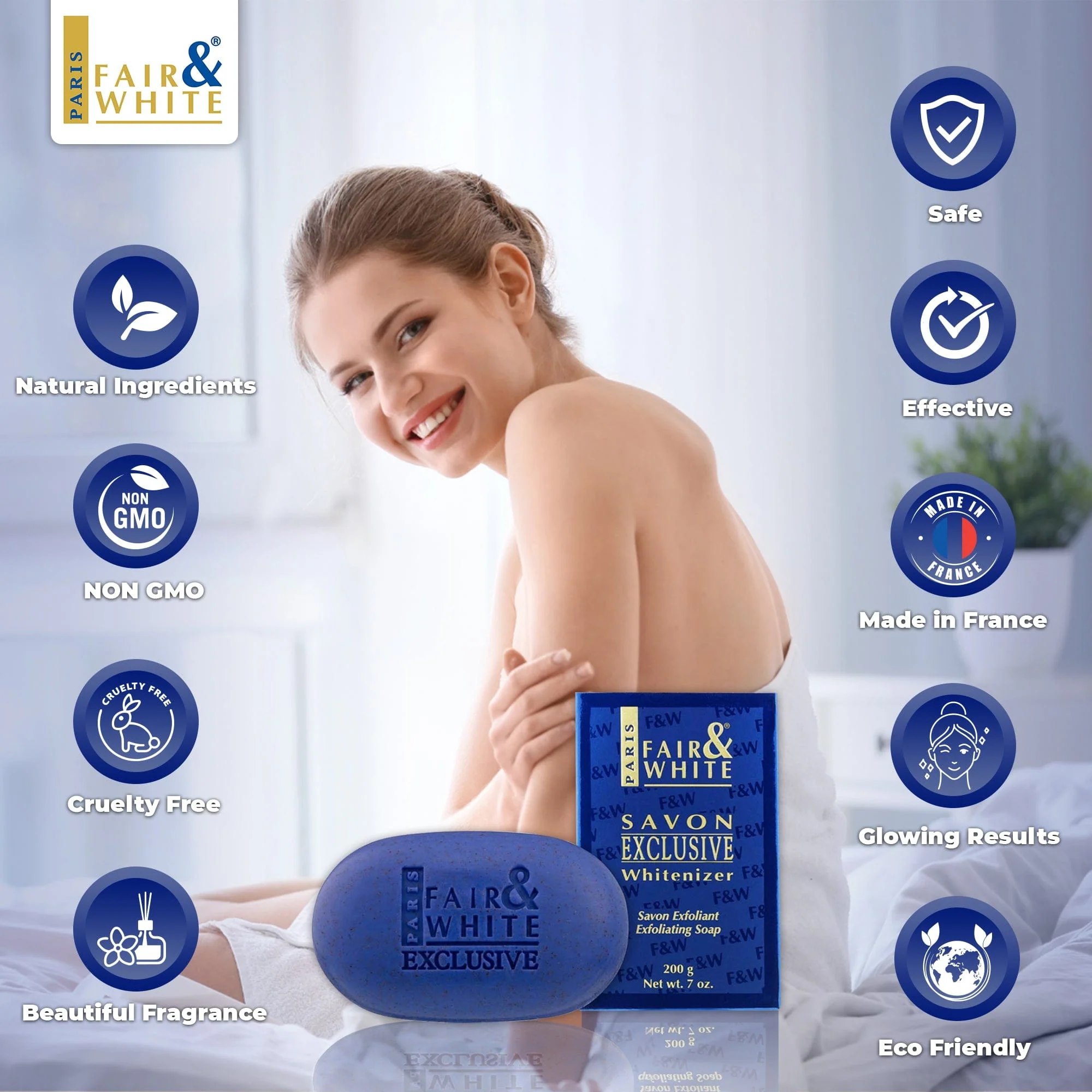 Fair & White Exclusive Whitenizer Exfoliating Soap 7 oz / 200 gr - Image 7