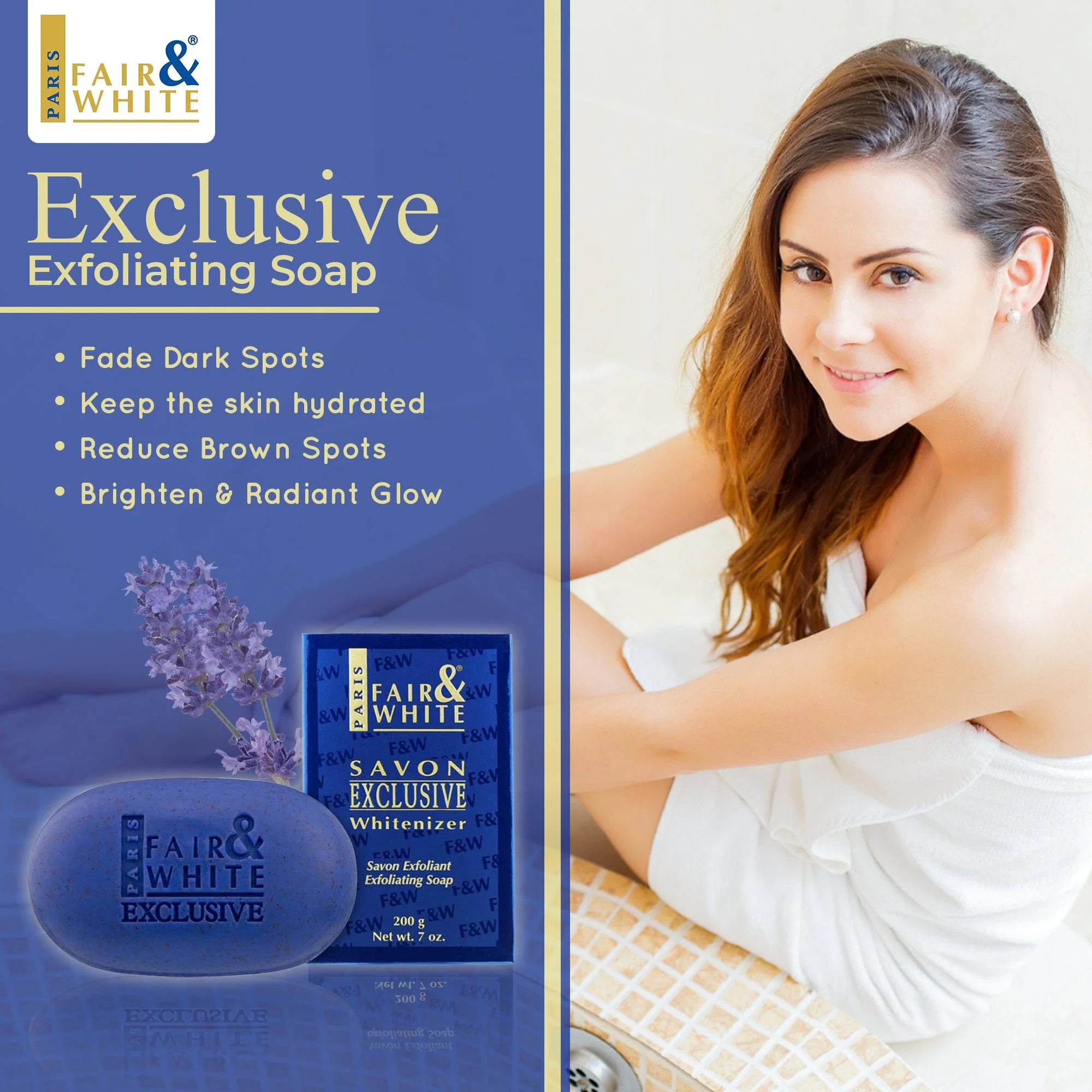 Fair & White Exclusive Whitenizer Exfoliating Soap 7 oz / 200 gr - Image 4