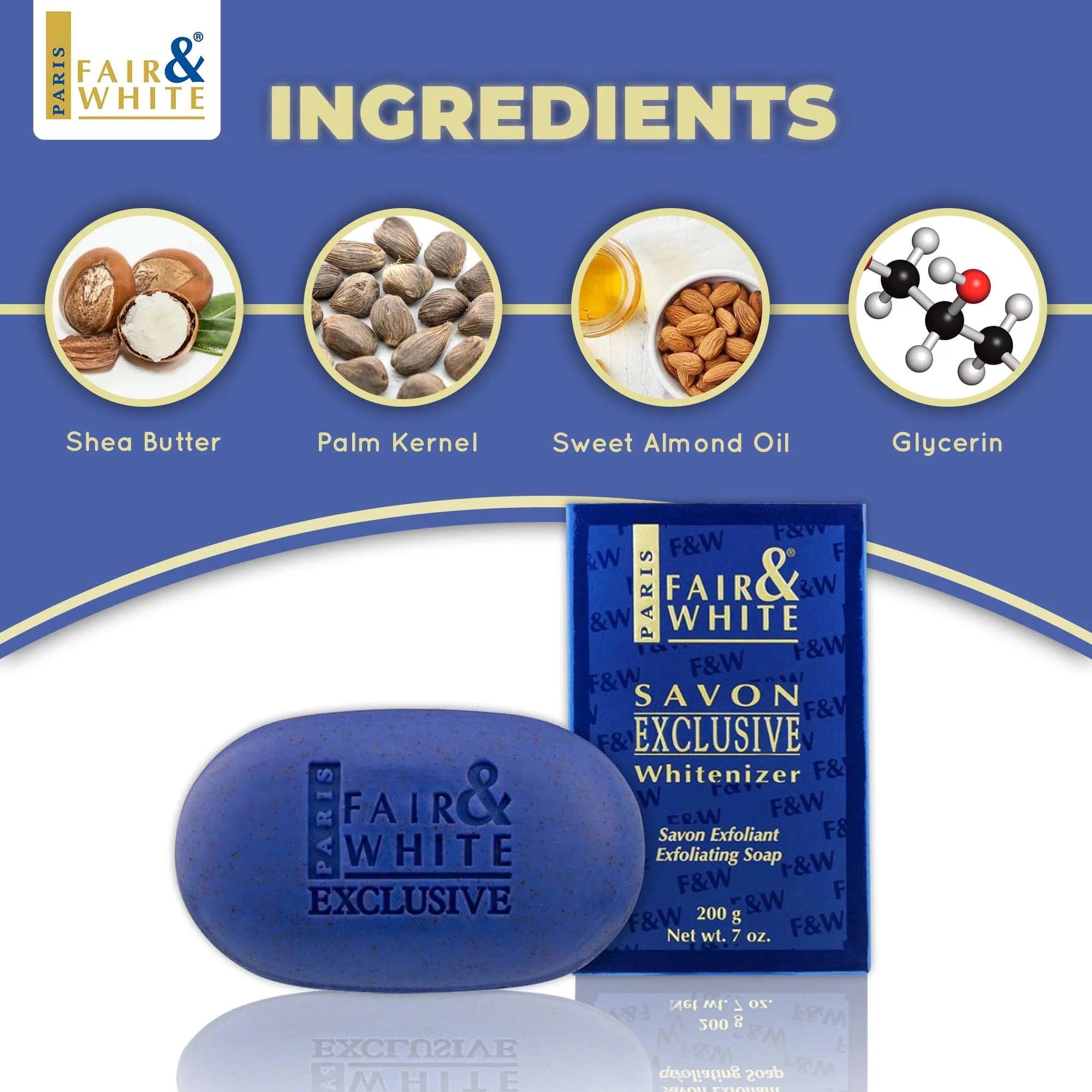 Fair & White Exclusive Whitenizer Exfoliating Soap 7 oz / 200 gr - Image 3