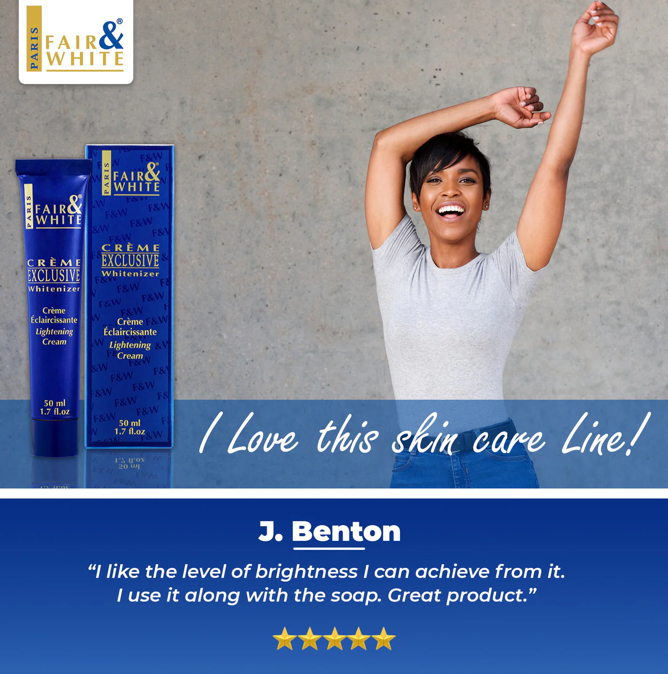 Fair and White Exclusive Brightening Brightening Cream - 50ml / 1.7 fl oz - Image 4