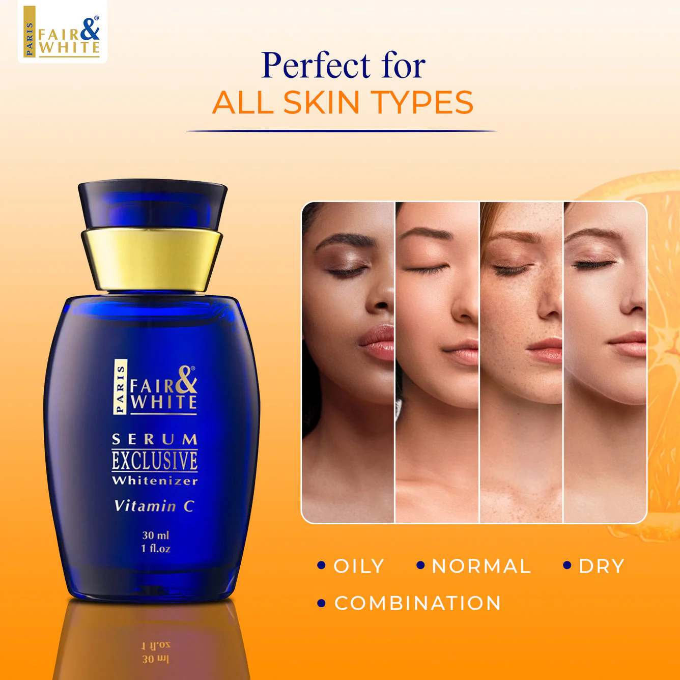 Fair and White Exclusive Whitenizer Serum with Pure Vitamin "C" 30 ml / 1 fl oz - Image 4