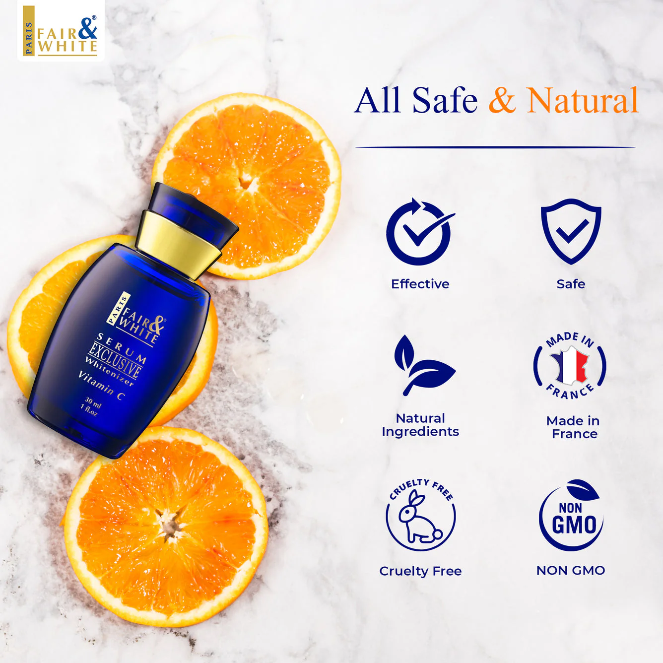 Fair and White Exclusive Whitenizer Serum with Pure Vitamin "C" 30 ml / 1 fl oz - Image 7