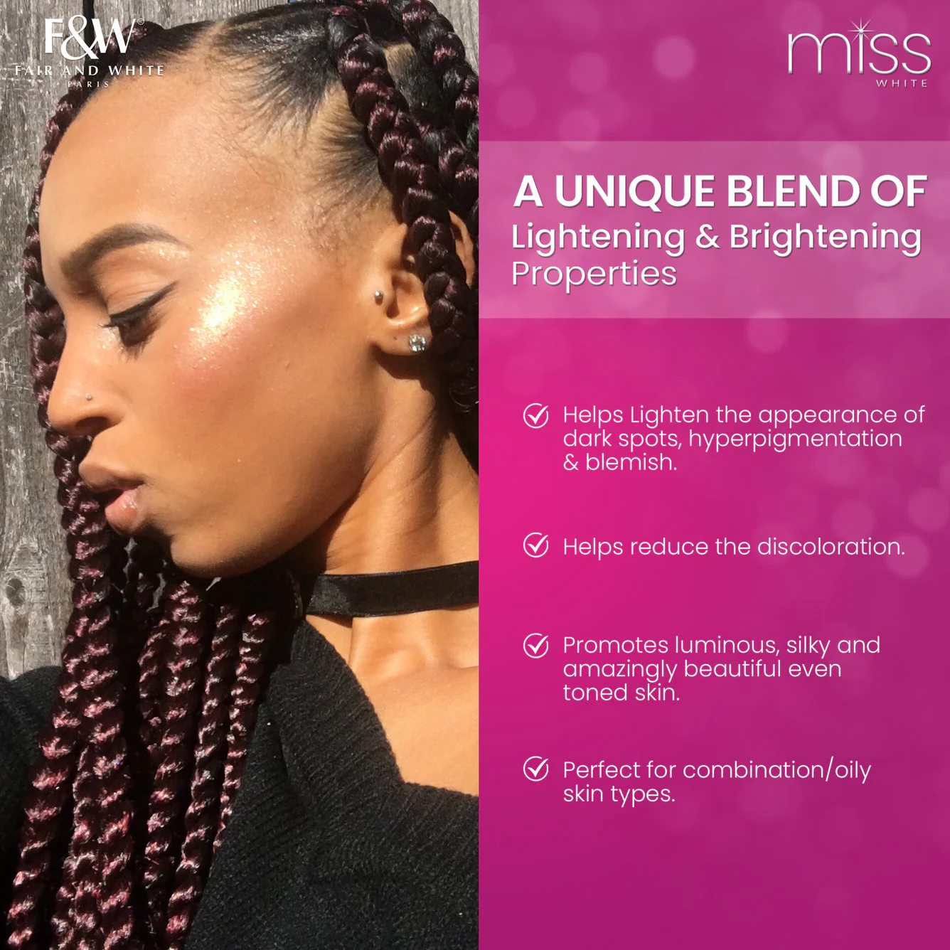 Fair and White Miss White Beauty Active Brightening Serum 30 ml / 1.01 Fl Oz - Image 4