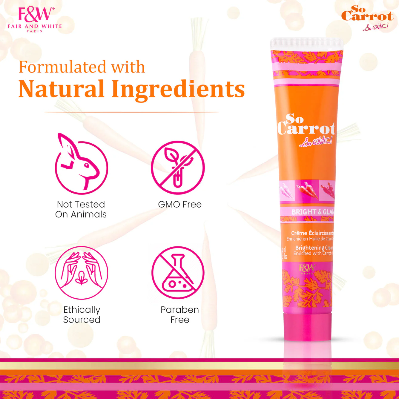 Fair and White So Carrot Brightening Cream 50ml / 1.7 fl. oz - Image 6