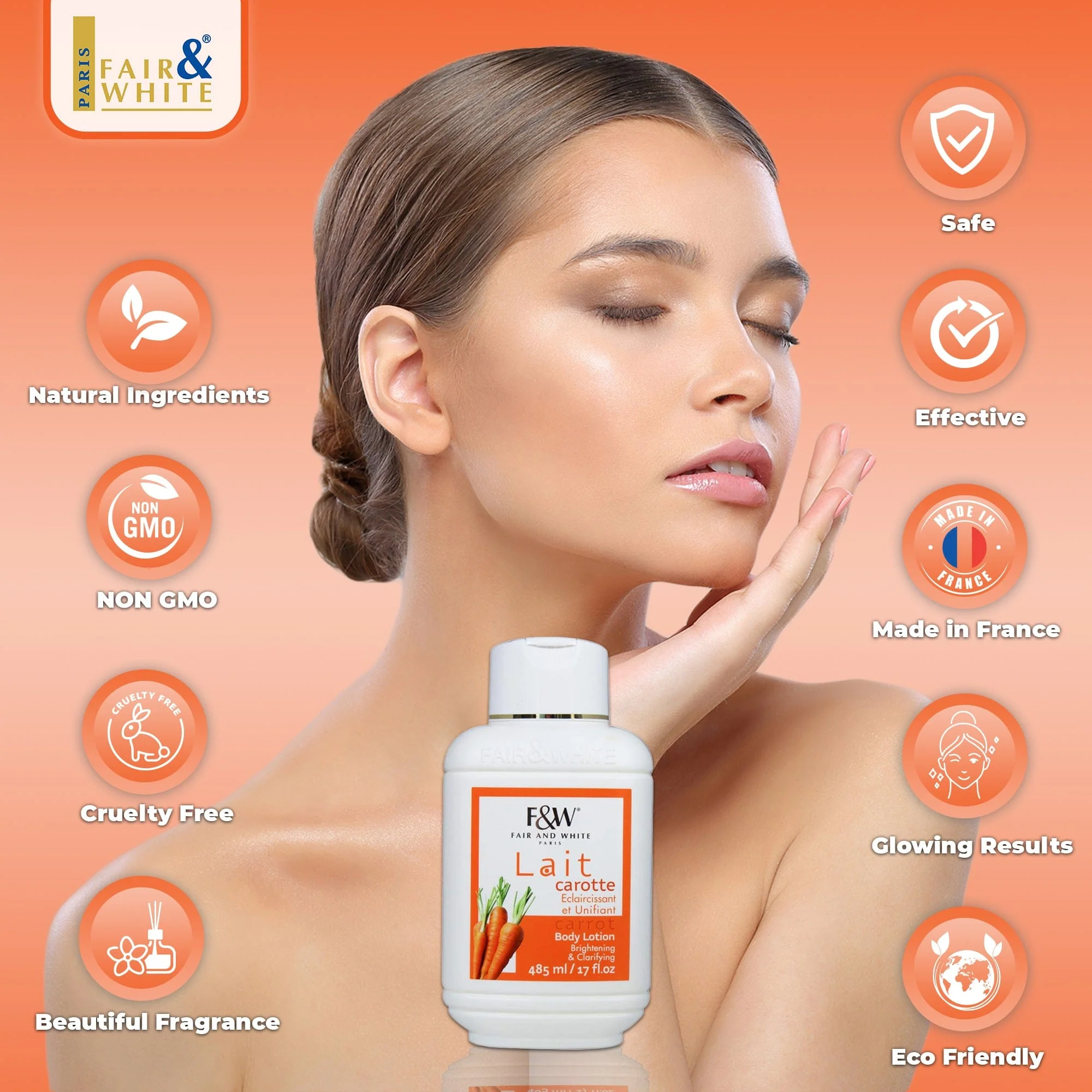 Fair and White Original Carrot Moisturizing Lotion 500ml / 16.90 fl oz - Image 7