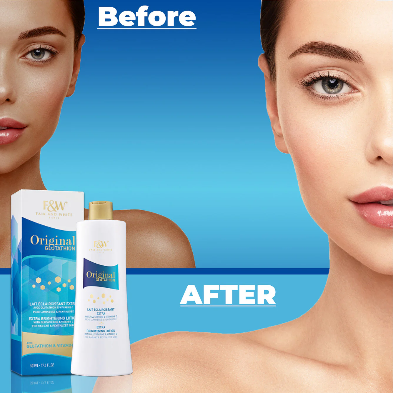 Fair and White Original Glutathion Extra Brightening Lotion 500ml / 16.90 fl oz - Image 5