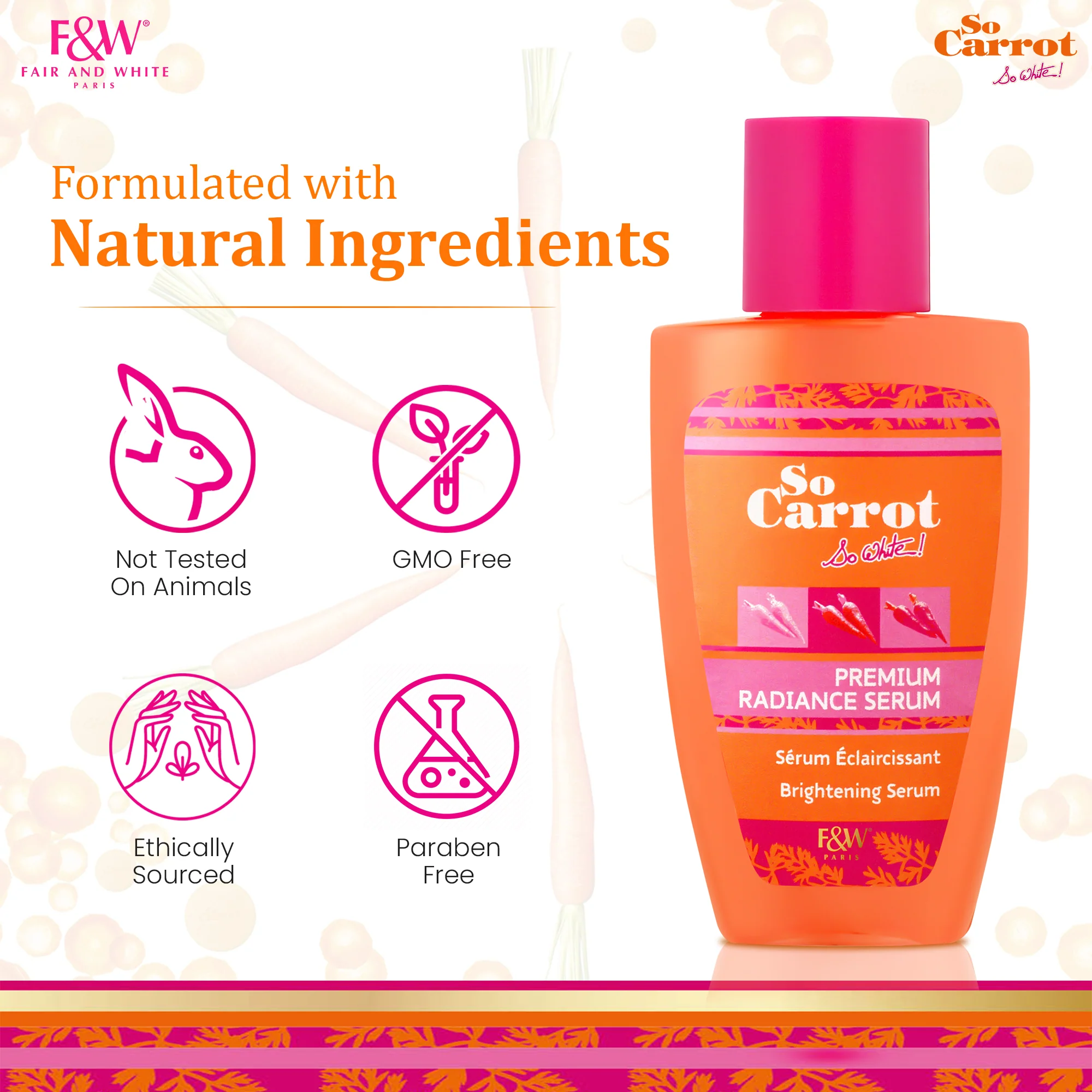 Fair and White So Carrot Brightening Serum 30ml / 1 fl. oz - Image 6