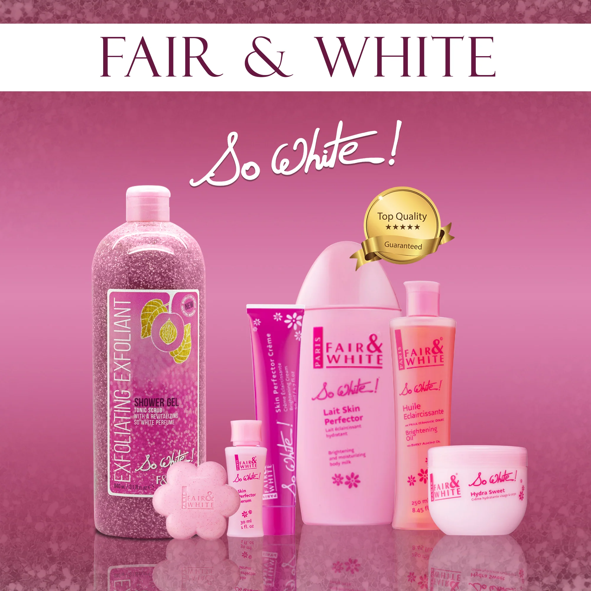 Fair And White So White Exfoliating Shower Gel With Tonic Scrub 940ml / 31.8 fl oz - Image 6