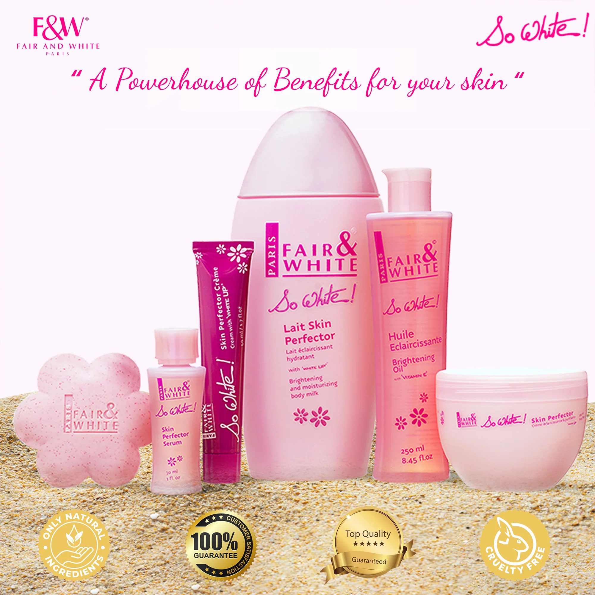 Fair And White So White Skin Perfector Brightening Body Lotion 500ml / 17.6 fl oz - Image 5